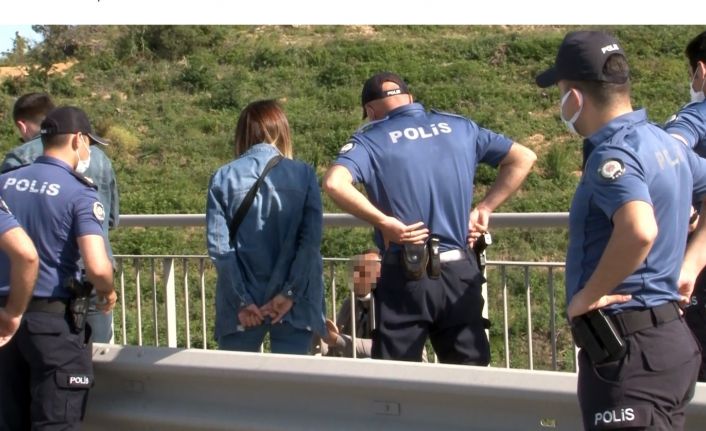 (Özel) İntihar teşebbüsünü izlerken kaza yaptı, yardımına olay yerindeki polisler koştu