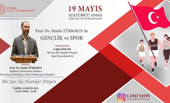 Rektör Türkmen, çevrim içi düzenlenen ‘Gençlik ve Spor’ konulu söyleşiye katıldı