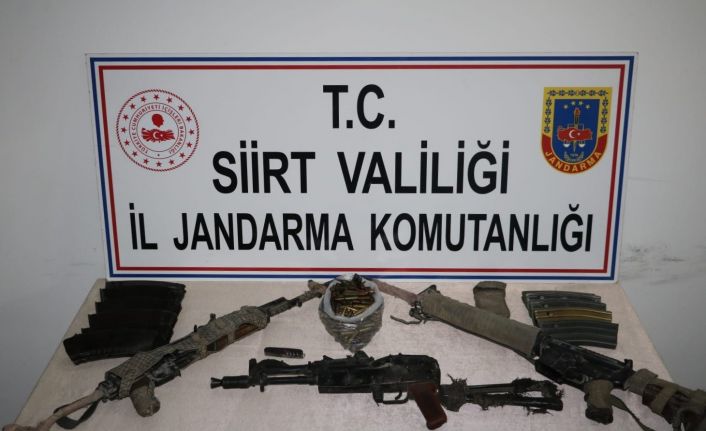Siirt’te etkisiz hale getirilen PKK’lı teröristlere ait mühimmat ve yaşam malzemesi ele geçirildi