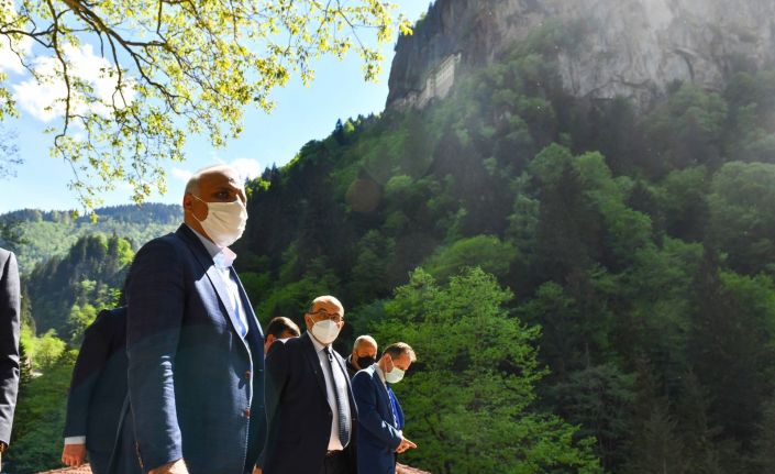 Sümela Manastırı’nda incelemelerde bulundular