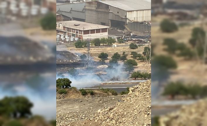 Aliağa’da 3 ayrı noktada çıkan otluk yangınları söndürüldü