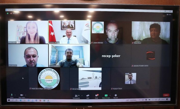 ATO Başkanı Baran, Gazi Mesleki ve Teknik Anadolu Lisesi tanıtım günleri webinarına katıldı