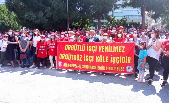 Bayraklı’da toplu iş sözleşmesi eylemi