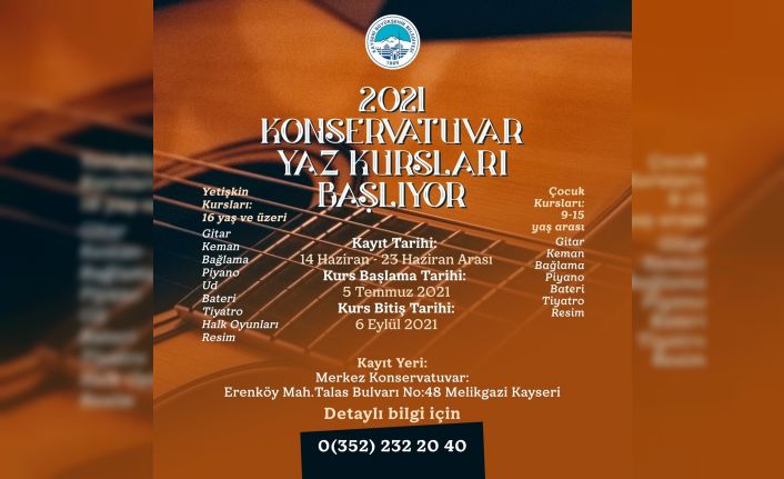 Büyükşehir Konservatuvarı yaz kurs kayıtları başlıyor