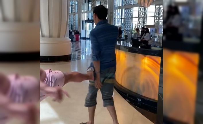 Çocukların fotoğraf ve videosunu çektiği iddia edilen 2 kişiye tekmeli tepki
