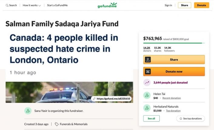 Kanada’da Müslüman aileye yönelik saldırıdan sağ kurtulan çocuğa yardım yağıyor