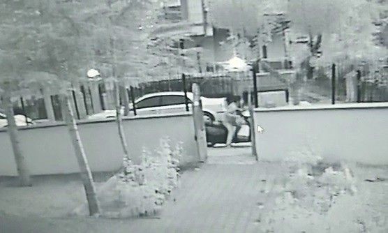 Karaman’da motosikletin çalınma anı güvenlik kamerasında