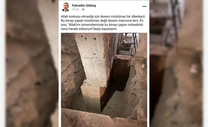 Kayık kolonu gören rektörden tepki: “Allah’ım bu binayı yapan müteahhidi sana havale ediyorum”