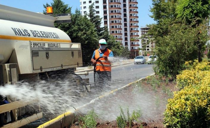 Kilis’te park refüj ve bulvarların bakımları yapılıyor