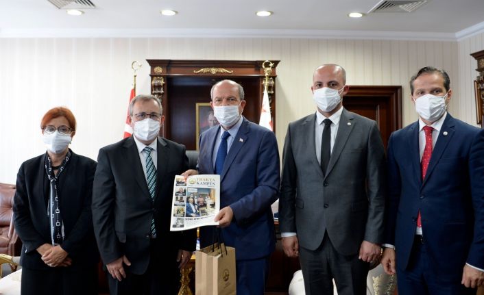 KKTC Cumhurbaşkanı Ersin Tatar, Rektör Tabakoğlu ve beraberindeki heyeti kabul etti