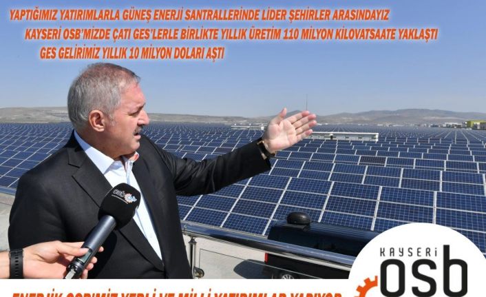 Nursaçan, "GES projeleri 2020 yılında 10 milyon 828 bin dolar getiri sağladı"