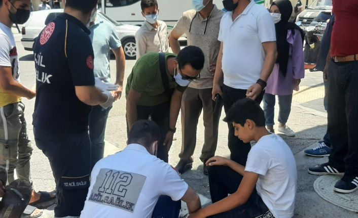 Otomobil ile elektrikli bisiklet çarpıştı: 1 yaralı