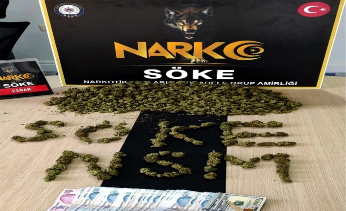 Söke’de Aracın Motor Panjuruna saklanan 1 Kilo 185 Gram Stunk Yakalandı