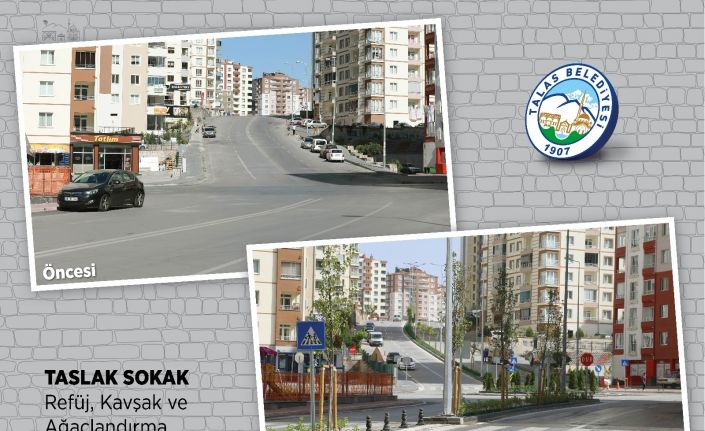 Talas’ta refüj ve kavşaklarda çarpıcı değişim