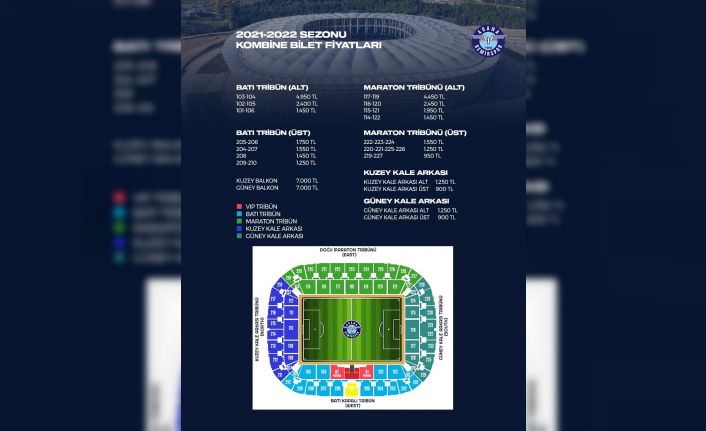 Adana Demirspor’un 2021-2022 sezonu kombine bilet fiyatları belli oldu