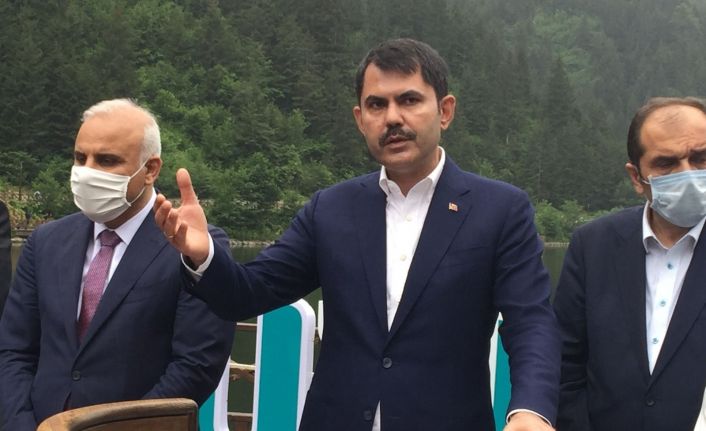 Bakan Kurum: “Amacımız Uzungölümüz’ü eski haline getirmek, gelecek nesillere en güzel haliyle bırakmaktır”