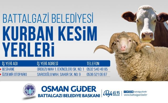 Battalgazi’de kurban kesim yerleri belirlendi