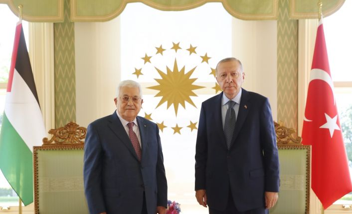 Cumhurbaşkanı Erdoğan, Filistin Devlet Başkanı Mahmud Abbas’la görüştü