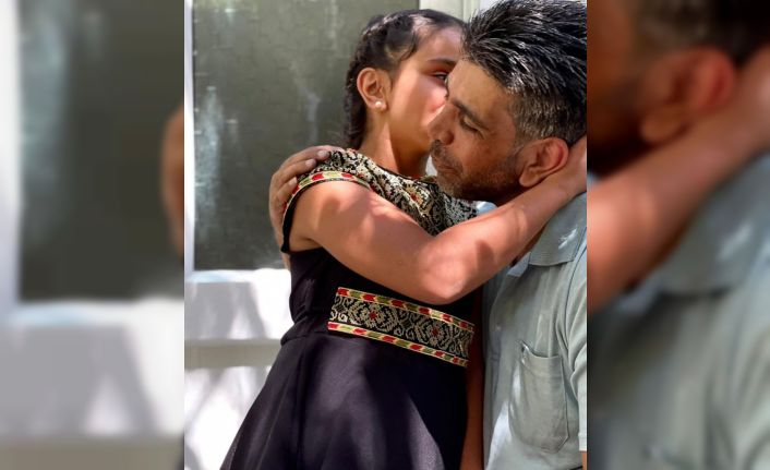 Filistinli 8 yaşındaki Leyla, özgürlüğüne kavuşan babasıyla ilk kez görüştü