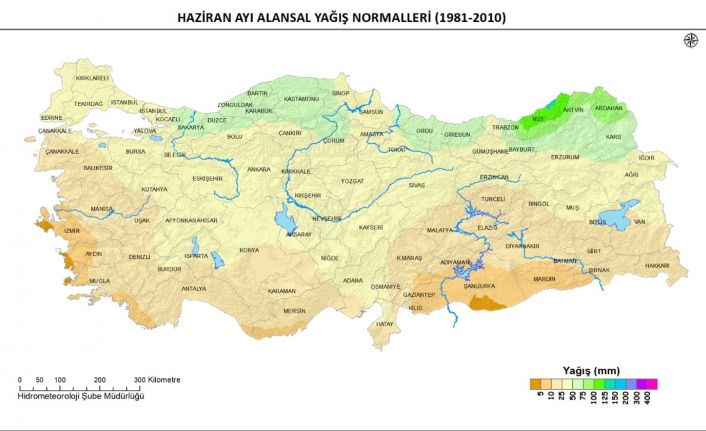 Haziran’da yağışlar, yağış normaline göre yüzde 21 artarken 2020’ye göre yüzde 6 azaldı