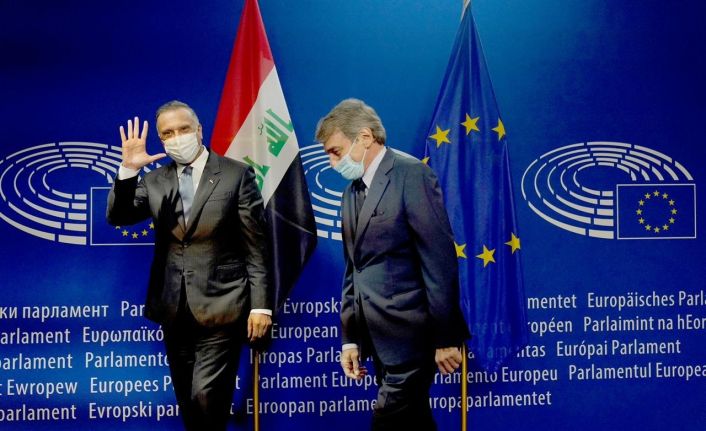 Irak Başbakanı el-Kazımi, AP Başkanı Sassoli ile bir araya geldi