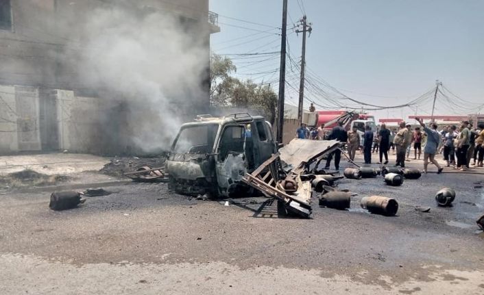 Irak’ta tüp taşıyan araçta patlama