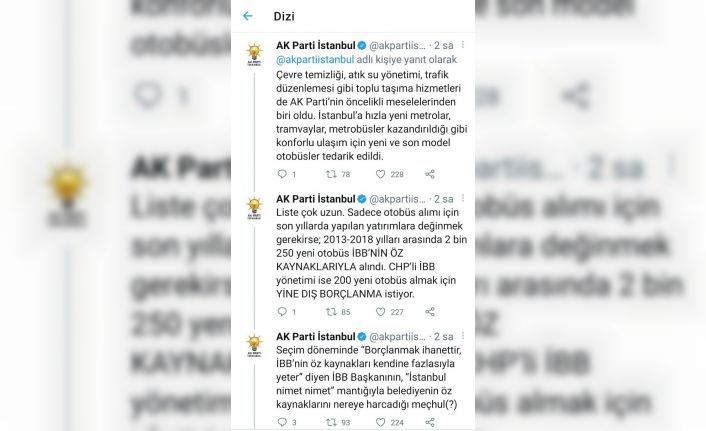 Kabaktepe: “AK Parti 2 bin 250 otobüsü İBB’nin öz kaynaklarıyla aldı, CHP 200 otobüs için yine borçlanma istiyor”