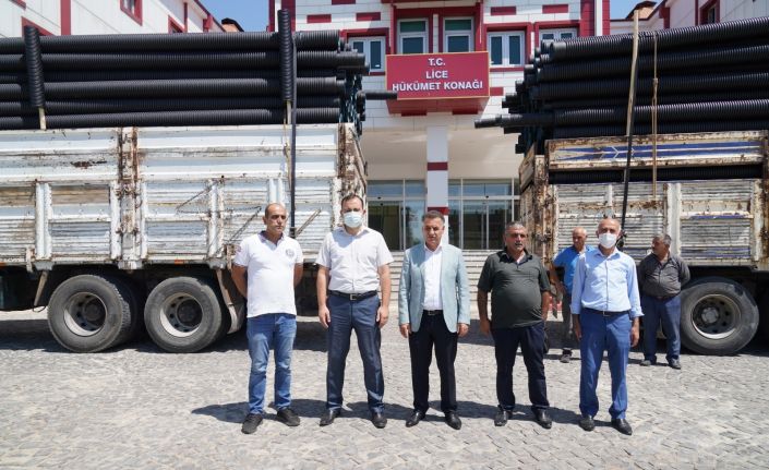 Kuraklıktan etkilenen çiftçilere 45 bin metre sulama borusu desteği