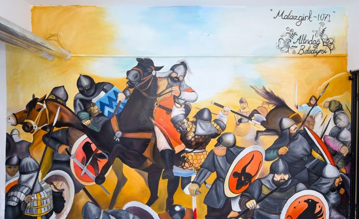 Okul duvarları tabloya dönüşüyor