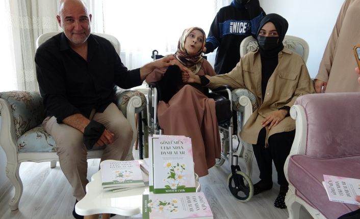 (Özel) Sultanbeyli’de doğuştan engelli genç kız burnuyla kitap yazarak hayata tutundu