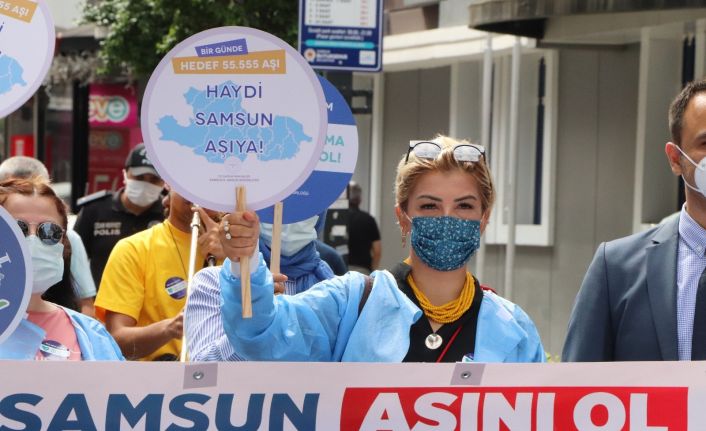 Samsun 1 günde 55 bin 555 aşı hedefine adım adım yaklaşıyor