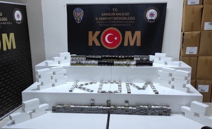 Samsun’da 9 bin adet makaron ve 345 adet sahte bandrollü sigara ele geçti