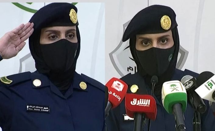 Suudi Arabistan’da ilk kez kadın bir asker hac hakkında basın toplantısı düzenledi