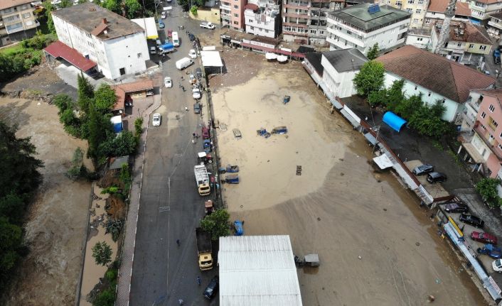 Zonguldak’taki sel felaketi havadan görüntülendi