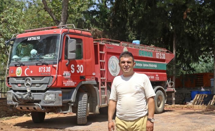 Alevler arasında kalıp arazözünü terk etmeyen operatör: “85 milyonun hakkı var”
