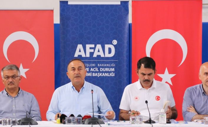 Bakan Çavuşoğlu: "Manavgat ve Gündoğmuş yangınları kontrol altına alındı, 59 mahalle etkilendi”