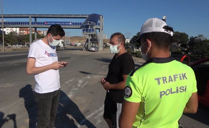 Covid-19 temaslısı sürücü, hem insan sağlığını hem de trafiği riske attı