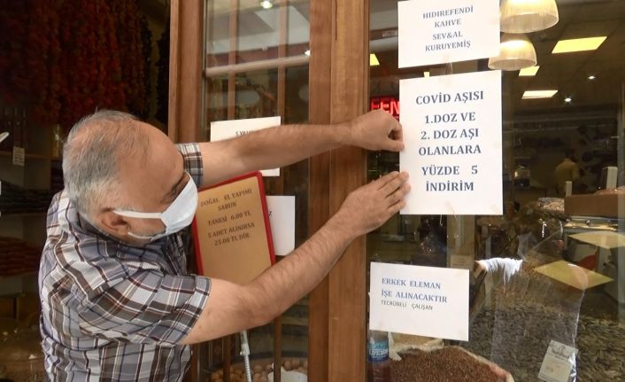 Diyarbakırlı esnaftan aşıya destek