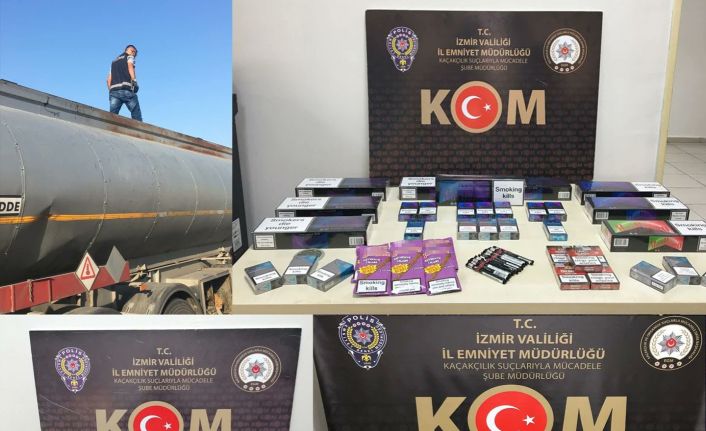 İzmir’de piyasa değeri 2 milyon lira olan kaçak ürün ele geçirildi