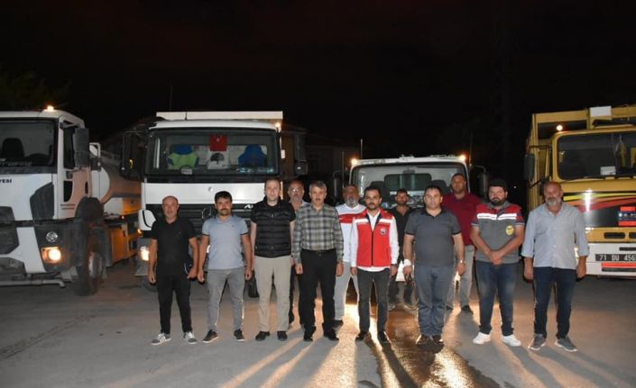 Kırıkkale’den sel felaketinin yaşandığı bölgeye destek