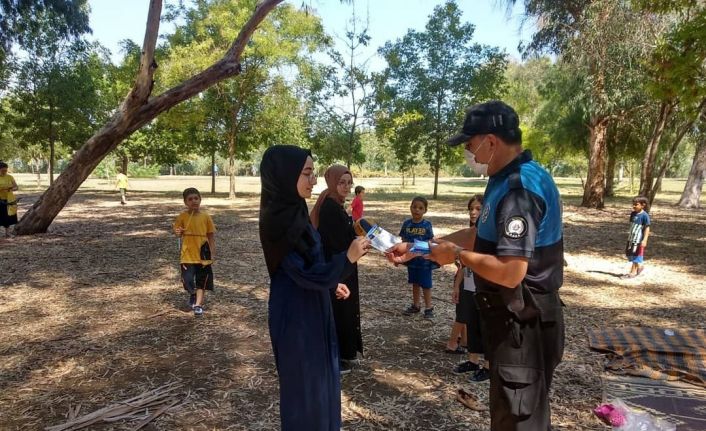 Polisten piknikçilere orman yangını uyarısı