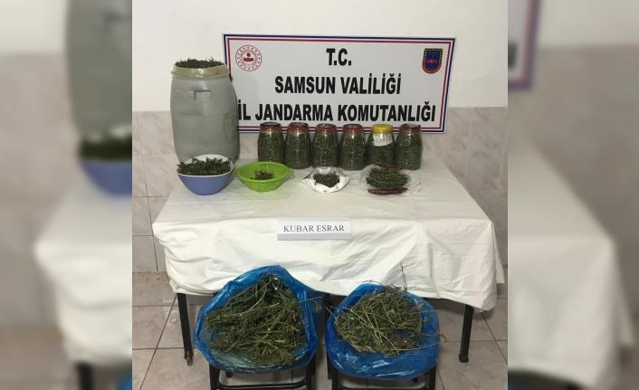 Bafra’da 10 kilo kubar esrar ele geçirildi
