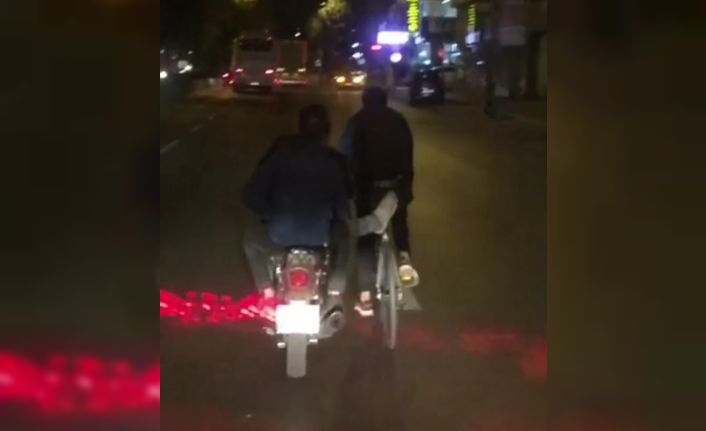 Bursa’da motosiklet destekli bisiklet keyfi