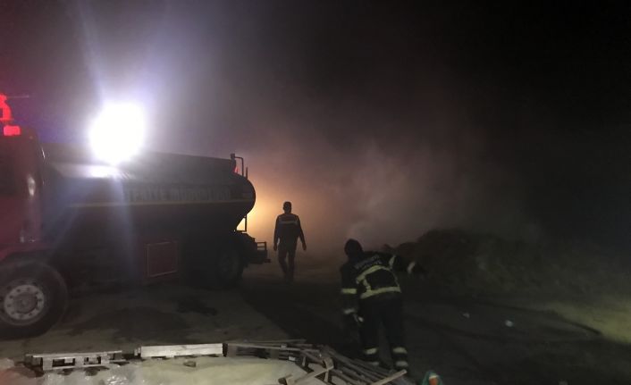 Edirne’de 600 saman balyası yandı