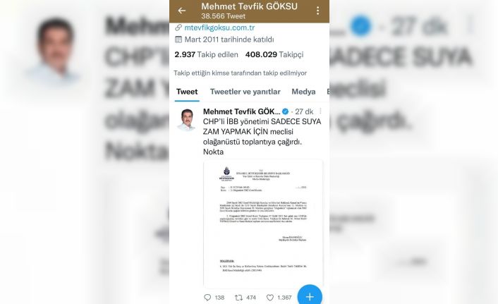 İBB Meclisi AK Parti Grup Başkanvekili Göksu’dan İBB’nin zam için olağanüstü çağrısına tepki