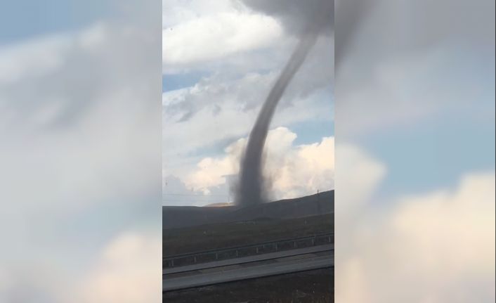 Kars’ta hortum anı kamerada