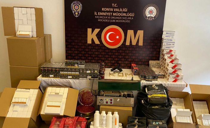 Konya merkezli 5 ilde kaçak sigara operasyonu: 9 gözaltı