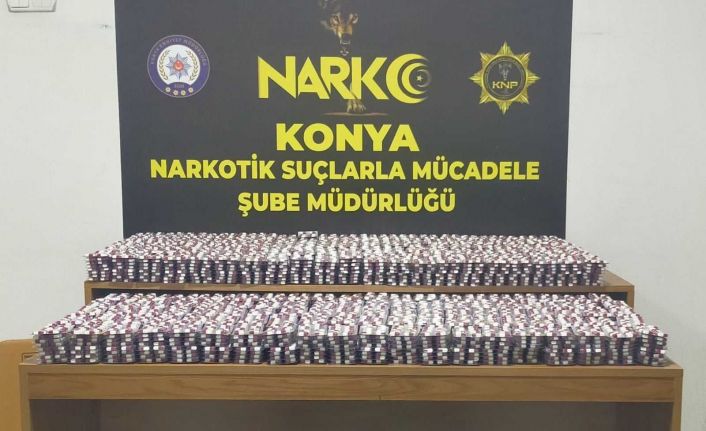 Konya polisi 1 buçuk milyon lira değerinde uyuşturucu madde ele geçirdi