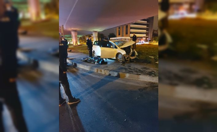 Otomobil köprünün beton ayağına çarptı: 1 ölü, 1’i ağır 2 yaralı