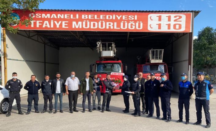 Polisten itfaiyecilere ziyaret
